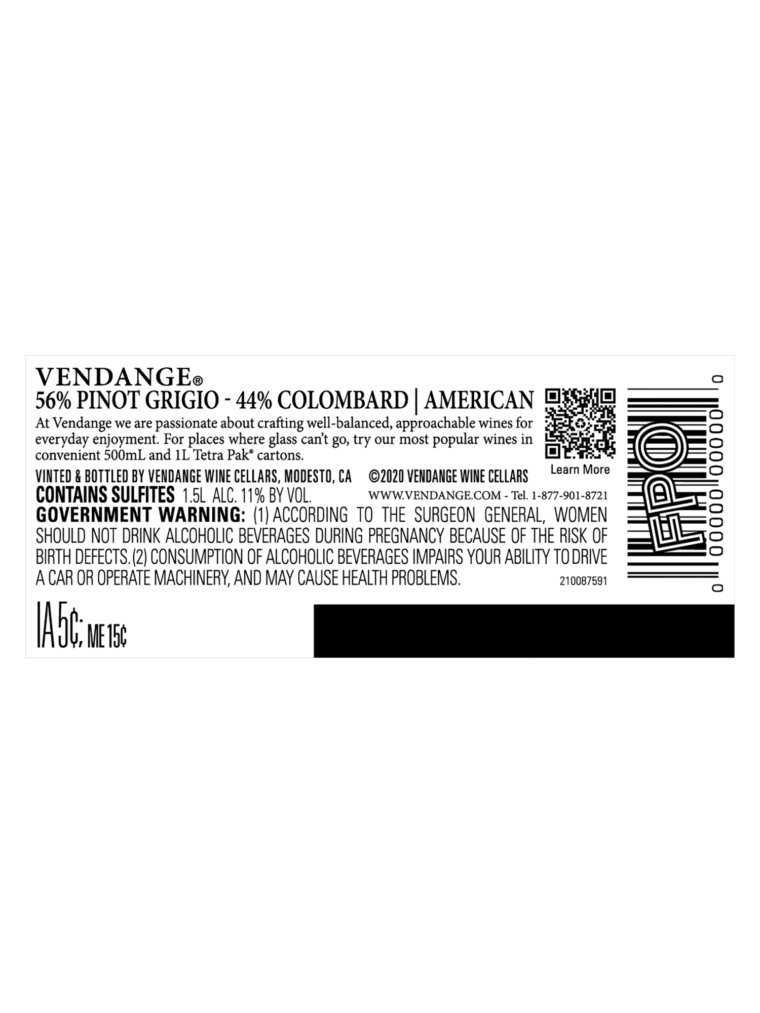 Vendange Pinot Grigio 1.5L image number 7