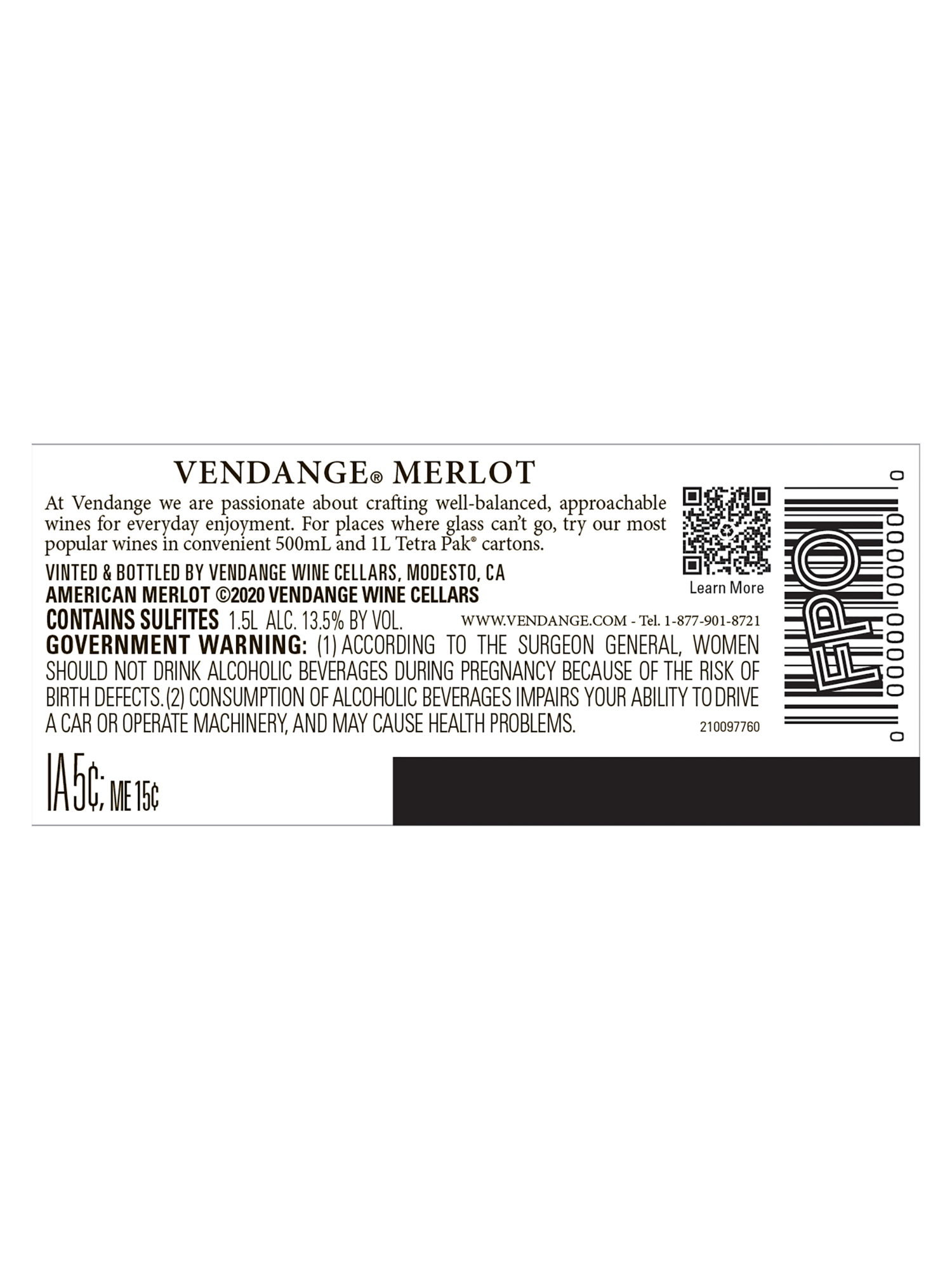 Vendange Merlot 1.5L image number 3